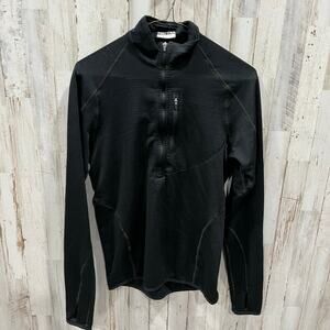 Marmot Black Half Zip Lightweight Pullover Thumb Holes Womens Small